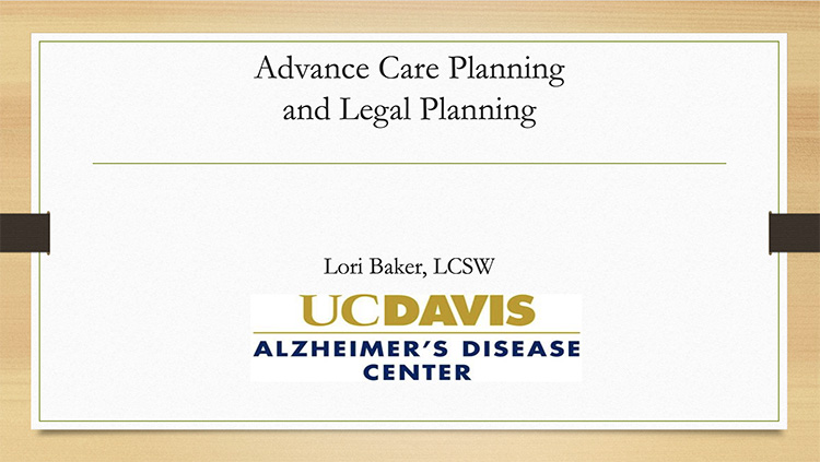 Advance Care Planning and Legal Planning